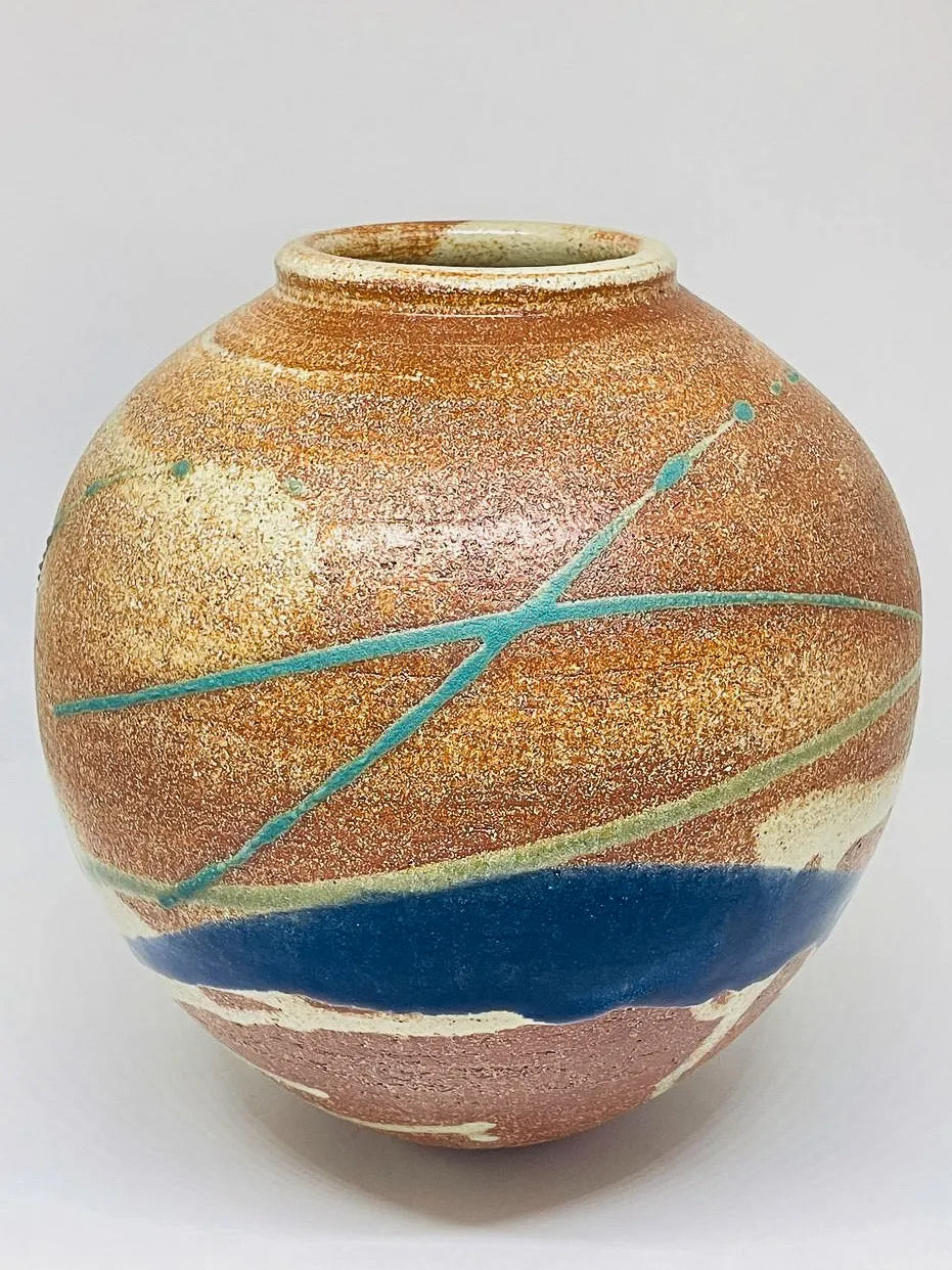 Raku T Vase